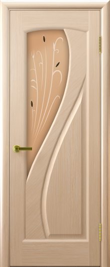 Межкомнатная шпонированная дверь Luxor Legend Мария Беленый дуб остекленная — фото 1